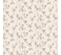 Mytinyworld Paquet de 5 Maison de Poupées Assortiment Violet Fleurs sur Blanc Papier Peint Feuilles