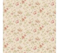 MyTinyWorld Paquet de 5 Maison de Poupées Pâle Rouge Assortiment Motif Fleuri Papier Peint Feuilles