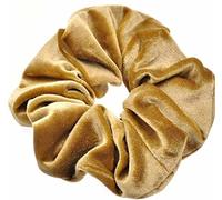 Mytoptrendz® Chouchou en velours doux uni classique pour queue de cheval pour filles et femmes Doré