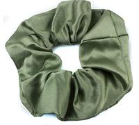 Mytoptrendz® Chouchous en satin uni pour queue de cheval - Sans traces - Accessoire pour cheveux classique (vert kaki)