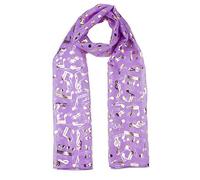 Mytoptrendz® - Écharpe légère avec motif notes de musique - Plusieurs couleurs disponibles, lilas, taille unique