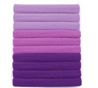 Mytoptrendz® Élastiques à cheveux épais en tissu jersey sans fin pour queue de cheval - Élastiques pour queue de cheval - Non métallique - Pour filles et femmes - Pour cheveux épais (violet vert)
