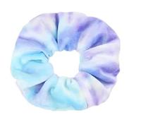 Mytoptrendz® Grand chouchou élastique en velours bicolore pour femmes et filles pour cheveux épais (Lilas, bleu ciel, arc-en-ciel)