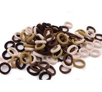 Mytoptrendz Lot de 100 mini élastiques à cheveux bruns sans accrocs pour queue de cheval - Sans métal - Sans danger - Sans couture - Pour tout-petits et femmes - Cheveux fins (dégradé de marron)