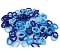 Mytoptrendz Lot de 100 mini élastiques à cheveux doux pour bébé - Couleurs arc-en-ciel assorties - Tissu roulé sans métal - Sans accrocs - Élastiques pour queue de cheval - Pour filles et tout-petits