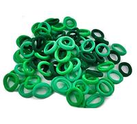 Mytoptrendz Lot de 100 mini élastiques à cheveux doux pour enfants - Sans couture - Tissu jersey - Pour bébés filles et tout-petits - Accessoires pour cheveux - Vert dégradé