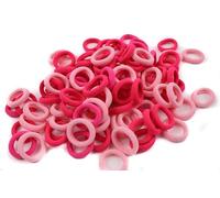 Mytoptrendz Lot de 100 mini élastiques à cheveux doux pour enfants - Sans métal - Sans danger - En tissu - Pour filles, tout-petits et femmes - Pour queue de cheval - Rose - Dégradé