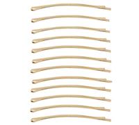 Mytoptrendz® Lot de 12 épingles à cheveux extra longues et larges incurvées en métal pour femmes et filles Doré 8 cm