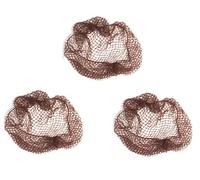 Mytoptrendz Lot de 3 filets à cheveux en maille élastique pour femme Marron