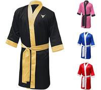 Mytra Fusion Boxing Robe Training Robe Personalized Muay Thai Gown (Black, XL)