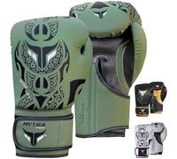 Mytra Fusion Gants de Boxe - Gants d'entraînement MMA Parfaits pour Le Punch, Le Kickboxing, Le Fitness, Le Sparring, Le Muay Thai, l'entraînement et Le Combat (Olive Green, 16-oz)