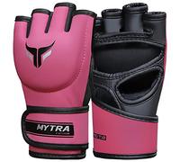 Mytra Fusion Gants MMA Femmes Gants Grappling pour Le Kickboxing Muay Thai Training Cage Fighting and Mixed Martial Arts Gants Sparring MMA (M, Pink)