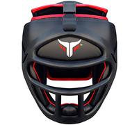 Mytra Fusion Headguard for Boxing Headgear for Muay Thai, Grappling, Sparring, Kickboxing, Karate Martial Arts (Black Red, S/M)