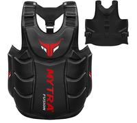 Mytra Fusion Plastron de Boxe - Protection de Poitrine Renforcée Ceinture Abdominale et Bouclier Corporel pour Entraîneurs MMA, Muay Thai & Arts Martiaux & Équipement de Sparring (Noir)
