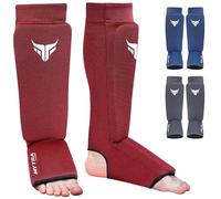 Mytra Fusion Protecteur Tibia-Cou-de-Pied Extensible Protege Tibia Boxe Léger et Rembourré Entraînement Protège Tibia Muay Thai,Arts Martiaux et Protege Tibia MMA Hommes et Femmes