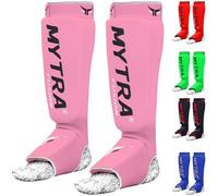 Mytra Fusion Protecteur Tibia-Cou-de-Pied Extensible Protege Tibia Boxe Léger et Rembourré Entraînement Protège Tibia Muay Thai,Arts Martiaux et Protege Tibia MMA Hommes et Femmes