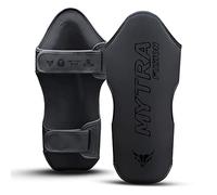 Mytra Fusion Protege Tibia Boxe MMA Protege Tibia Cuir Artificiel Protege Tibia Boxe Muay Thai, Entraînement, Sparring, Kickboxing, Arts Martiaux protège Tibias