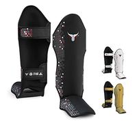 Mytra Fusion Protege Tibia Boxe Protege Tibia MMA, Muay Thai protège Tibia - Shin Instep Protection pour Le Kickboxing, l'entraînement, Le BJJ, l'équipement de Boxe et Les Arts Martiaux