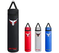 Mytra Fusion Sac de Frappe Suspendre Sac de Frappe Adulte pour MMA, Muay Thai, Boxe, entraînement de karaté Non rempli Sac de Boxe Disponible avec 2 Tailles 4FT et 5FT (Black, 4FT)