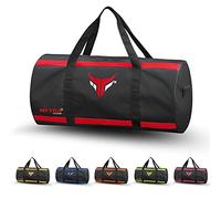 Mytra Fusion Sac de Voyage - Sac de Sport avec bandoulière réglable Sacs de Voyage pour Hommes & Femmes Voyage, Week-End, Sac Voyage (Black/Red)