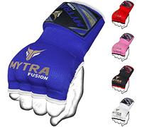 Mytra Fusion sous Gants intérieurs rembourrés en Gel avec Bande Boxe Adulte, Bande de Boxe avec dragonne 80 cm pour MMA, Kickboxing, Coups de Poing, et Bandage Muay Thai
