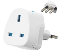 MyTravelPal® Adaptateur de prise britannique vers Italie | Adaptateur de voyage pour une utilisation en Italie, Chili, Vatican et plus | Adaptateur de prise britannique vers Italie de type L