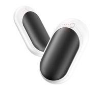 Mytrix Lot de 2 chauffe-mains rechargeables, 2 en 1 6000 mAh, chauffe-mains portables et réutilisables par USB pour le camping, le ski, la chasse, le golf, cadeau pour femme et enfant