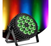 mytueetp 200W RGBW Par LED Projecteur, 18 LED Lumière de Scène DMX4/8CH Jeux de Lumiere, Éclairage de Scène pour Fête Disco Mariage DJ Party Show Bar Halloween Noël
