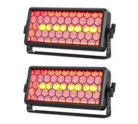 mytueetp 2PCS Lumières Stroboscope 120W LED Matricielle Faisceau Dynamique RGBW COB Wallwasher,Lumière de Scène DMX512 Automatique,Sonore,Maître/Esclave pour Mariage Soirée Disco DJ Halloween Noël