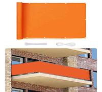 MYUANH Brise-Vue pour Balcon Couverture de Écran Jardin 0.9x7m Protection UV - Coupe-Vent Paravent de Balcon Opaque avec Oeillets,Attaches de câble et Cordons, Orange