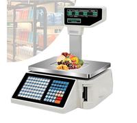 MYUYEE Balance Numérique avec Impression D'Étiquettes, Double Affichage Recto Verso Et Caisse Enregistreuse Professionnelle pour Supermarchés, Magasins Et en(Machine + Caisse + Scanner)