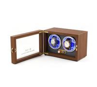 MYUYEE Caricatore Automatico Doppio per 2 Orologi, Con Modalità Di Rotazione Multipla, Custodia in Pelle PU, Meccanismo Di Carica Automatica E Motore Silenzioso, Adatto per(C)