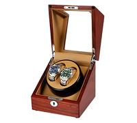 MYUYEE Caricatore Automatico per 2 Orologi, Scatola Espositiva Con Motore Silenzioso, Elegante Custodia in Legno per Orologi Da Polso Da Uomo E Da Donna.(Un)