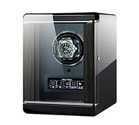 MYUYEE Caricatori Automatici per Orologi Da 9/12/24 Ore Con Motore Silenzioso, Cuscino Flessibile in Pelle PU Con Luce LED E Blocco Con Impronta Digitale, Organizer per Oro(1+0)