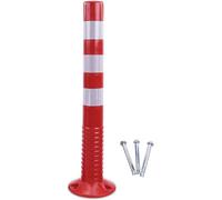MYUYEE Cône de signalisation de 75 cm de Haut Poteau de délimitation de la Circulation Conique barrière en Plastique Ruban réfléchissant Poteau de stationnement,Rouge et Blanc - Pack de 2