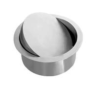 MYUYEE Couvercle De Poubelle Encastré Rond en Acier Inoxydable 304, Goulotte À Déchets Intégrée Au Plan De Travail, Clapet Basculant Équilibré, Couvercle De Poubelle A(Y 300A)