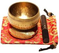 MYUYEE Ensemble De Bols Chantants Tibétains, Bol De Thérapie Sonore De Bouddha avec Maillet Et Coussin, Fabriqué À La Main Au Népal pour Le Yoga, La Pleine Conscience, La Guérison De
