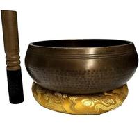 MYUYEE Ensemble De Bols Chantants Tibétains De 20 Cm en Métal, Représentant Bouddha, Fabriqué Artisanalement Au Népal pour Le Yoga, La Guérison des Chakras Et La Pleine Conscience ZE