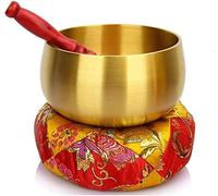 MYUYEE Ensemble De Bols Chantants Tibétains en Métal Martelé À La Main Au Népal. Cadeau Unique, Idéal pour Le Yoga, La Guérison des Chakras, La Pleine Conscience Et La Réduction du S