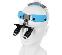 MYUYEE Loupe avec Éclairage, Loupes Chirurgicales Dentaires, Loupe Binoculaire en Verre Optique avec Bandeau, Grossissement 4X Et 6X, Loupe De Médecin