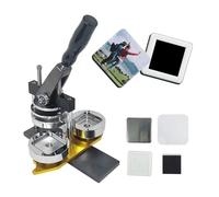 MYUYEE Machine À Aimants Photo 50 X 50 Mm, Kit De Bricolage pour Réfrigérateur Carré Et Rectangulaire Noir, Comprenant 100 Consommables