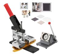 MYUYEE Machine À Aimants Photo, Machine À Fabriquer des Aimants pour Réfrigérateur (À Faire Soi-Même), avec 100 Kits De Consommables + Massicot, Machine À Badges, 1000 Cons