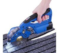 MYUYEE Machine De Découpe Rotative pour Tissus, Coupeuse Portable, Électrique sans Fil, 5 Vitesses Réglables, pour Tissus Multicouches Et Cuir