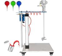 MYUYEE Outil d'agitateur de mélange d'encre, mélangeur d'air en acier inoxydable à levage automatique de 1/4 HP pour applications de mélange industriel de peinture et de teinture de peinture hydrosol