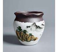 MYUYEE Pot de Fleurs de Style Chinois Pot de Fleurs en céramique avec Trou de Drainage Fait à la Main Multicolore décoration d'intérieur Cadeaux Argile Violette,D