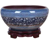 MYUYEE Pot de Fleurs hydroponique en céramique idéal pour Les jonquilles Les graminées cuivrées et Autres Plantes Vertes décoration de Salon Bureau - 11 Pouces (14,14,1 Pouces