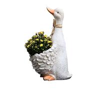 MYUYEE Pots de Fleurs décoratifs pour Balcon Jardin extérieur Cour Ornements décoratifs Pots de Fleurs en Forme de Canard conteneurs pour Plantes (doré),Or
