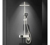 MYUYEE Système de Douche thermostatique à 5 Fonctions avec Touches de Piano Affichage numérique Puissance hydroélectrique avec Pistolet pulvérisateur pour Baignoire,Un