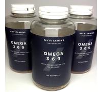 MYVITAMINS OMEGA 3 6 9 - 3x 120 capsules 06/2027 -50% myprotein EPA DHA