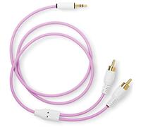 MyVolts Candycord Câble audio Mini Jack droit vers LR RCA, 80 cm, violet Jellybean Parfait pour Roland SP-404